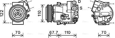 Ava Quality Cooling OLAK608 - Compressore, Climatizzatore autozon.pro