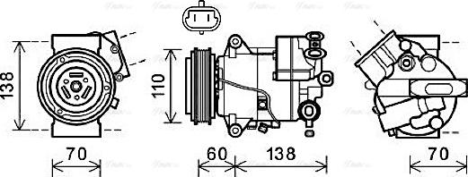 Ava Quality Cooling OLAK607 - Compressore, Climatizzatore autozon.pro