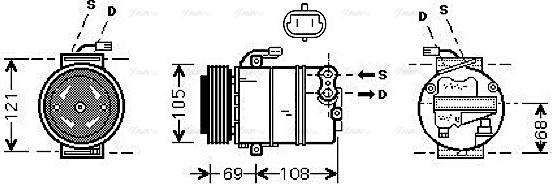 Ava Quality Cooling OL K358 - Compressore, Climatizzatore autozon.pro