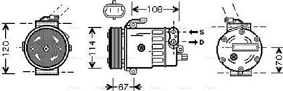 Ava Quality Cooling OLAK319 - Compressore, Climatizzatore autozon.pro