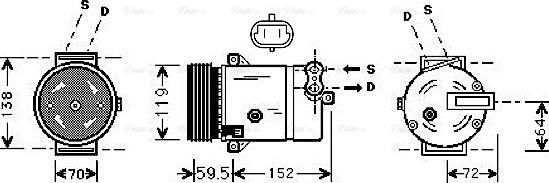 Ava Quality Cooling OLAK318 - Compressore, Climatizzatore autozon.pro