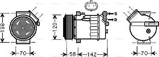 Ava Quality Cooling OLAK313 - Compressore, Climatizzatore autozon.pro