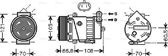 Ava Quality Cooling OLAK389 - Compressore, Climatizzatore autozon.pro