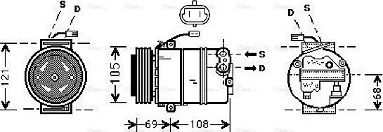 Ava Quality Cooling OLAK373 - Compressore, Climatizzatore autozon.pro