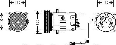 Ava Quality Cooling OLAK290 - Compressore, Climatizzatore autozon.pro