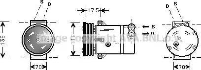 Ava Quality Cooling OLAK273 - Compressore, Climatizzatore autozon.pro