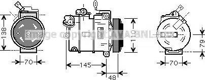 Ava Quality Cooling OL K459 - Compressore, Climatizzatore autozon.pro