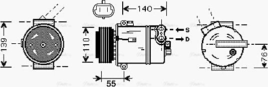 Ava Quality Cooling OL K451 - Compressore, Climatizzatore autozon.pro