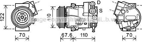 Ava Quality Cooling OLK605 - Compressore, Climatizzatore autozon.pro