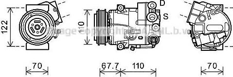 Ava Quality Cooling OLK608 - Compressore, Climatizzatore autozon.pro