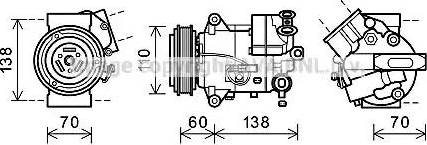 Ava Quality Cooling OLK616 - Compressore, Climatizzatore autozon.pro