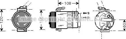 Ava Quality Cooling OL K350 - Compressore, Climatizzatore autozon.pro