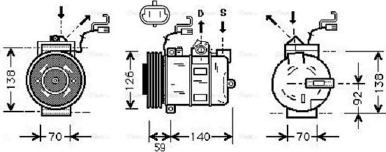 Ava Quality Cooling OL K327 - Compressore, Climatizzatore autozon.pro