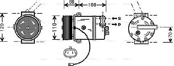 Ava Quality Cooling OL K287 - Compressore, Climatizzatore autozon.pro