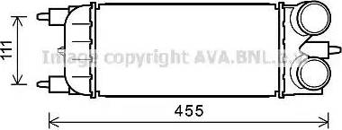 Ava Quality Cooling PE4365 - Intercooler autozon.pro