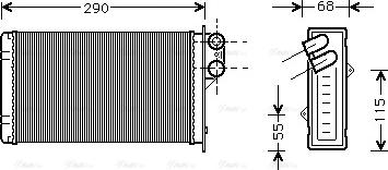 Ava Quality Cooling PE 6100 - Scambiatore calore, Riscaldamento abitacolo autozon.pro