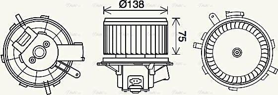 Ava Quality Cooling PE8406 - Ventilatore abitacolo autozon.pro