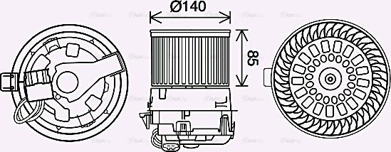 Ava Quality Cooling PE8558 - Ventilatore abitacolo autozon.pro