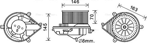 Ava Quality Cooling PE8394 - Ventilatore abitacolo autozon.pro