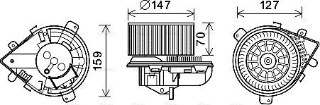 Ava Quality Cooling PE8393 - Ventilatore abitacolo autozon.pro