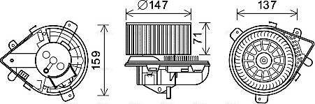 Ava Quality Cooling PE8379 - Ventilatore abitacolo autozon.pro