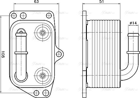 Ava Quality Cooling PE3433 - Radiatore olio, Olio motore autozon.pro