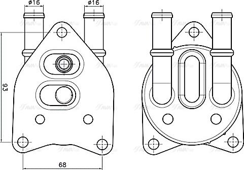 Ava Quality Cooling PE3432 - Radiatore olio, Cambio automatico autozon.pro