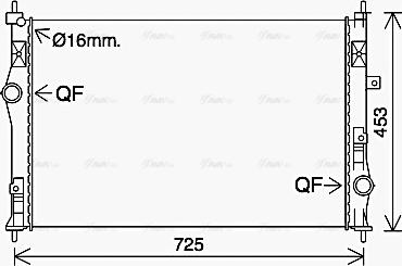 Ava Quality Cooling PE2412 - Radiatore, Raffreddamento motore autozon.pro