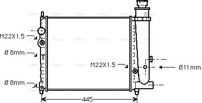 Ava Quality Cooling PE 2073 - Radiatore, Raffreddamento motore autozon.pro