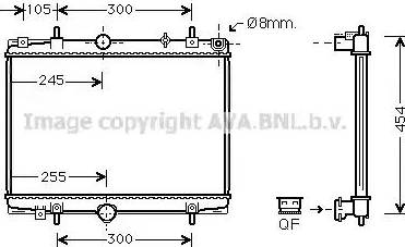 Ava Quality Cooling PE 2198 - Radiatore, Raffreddamento motore autozon.pro