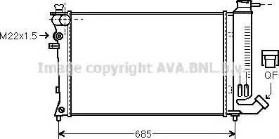 Ava Quality Cooling PE 2141 - Radiatore, Raffreddamento motore autozon.pro