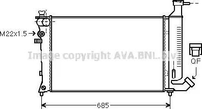 Ava Quality Cooling PE 2148 - Radiatore, Raffreddamento motore autozon.pro