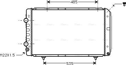 Ava Quality Cooling PE 2147 - Radiatore, Raffreddamento motore autozon.pro