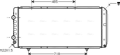 Ava Quality Cooling PE 2151 - Radiatore, Raffreddamento motore autozon.pro