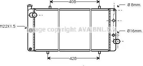 Ava Quality Cooling PE 2105 - Radiatore, Raffreddamento motore autozon.pro