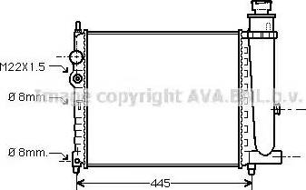 Ava Quality Cooling PE 2116 - Radiatore, Raffreddamento motore autozon.pro