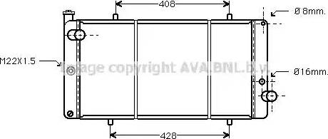 Ava Quality Cooling PE 2111 - Radiatore, Raffreddamento motore autozon.pro