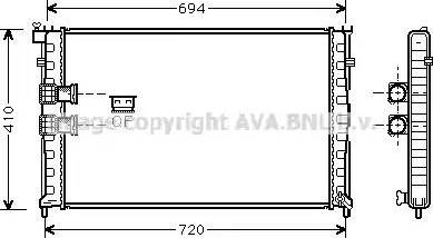 Ava Quality Cooling PE 2185 - Radiatore, Raffreddamento motore autozon.pro