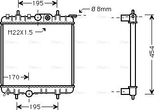 Ava Quality Cooling PE 2188 - Radiatore, Raffreddamento motore autozon.pro