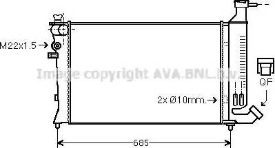 Ava Quality Cooling PE 2136 - Radiatore, Raffreddamento motore autozon.pro