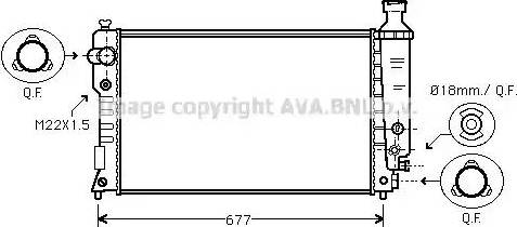 Ava Quality Cooling PE 2125 - Radiatore, Raffreddamento motore autozon.pro