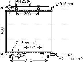 Ava Quality Cooling PE2368 - Radiatore, Raffreddamento motore autozon.pro