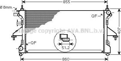 Ava Quality Cooling PE 2309 - Radiatore, Raffreddamento motore autozon.pro