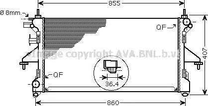 Ava Quality Cooling PE 2304 - Radiatore, Raffreddamento motore autozon.pro