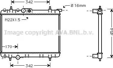 Ava Quality Cooling PE2244 - Radiatore, Raffreddamento motore autozon.pro