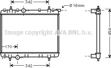 Ava Quality Cooling PE2245 - Radiatore, Raffreddamento motore autozon.pro