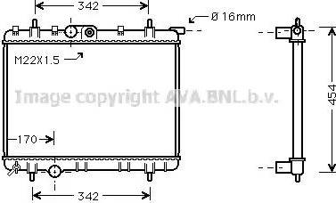 Ava Quality Cooling PE2248 - Radiatore, Raffreddamento motore autozon.pro