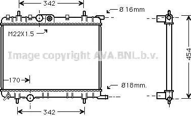 Ava Quality Cooling PEA2254 - Radiatore, Raffreddamento motore autozon.pro