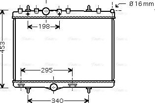 Ava Quality Cooling PE 2255 - Radiatore, Raffreddamento motore autozon.pro