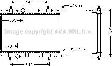 Ava Quality Cooling PEA2250 - Radiatore, Raffreddamento motore autozon.pro